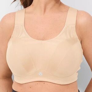 LIVI High-Impact Wicking Max Support Sports Bra Beige 40D Active Gym Workout